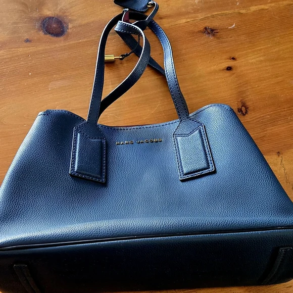 Marc Jacobs Blue Leather Tote - Picture 2 of 7